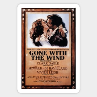 Gone With The Wind Movie Poster (Theatrical Pre-Release Version) Sticker